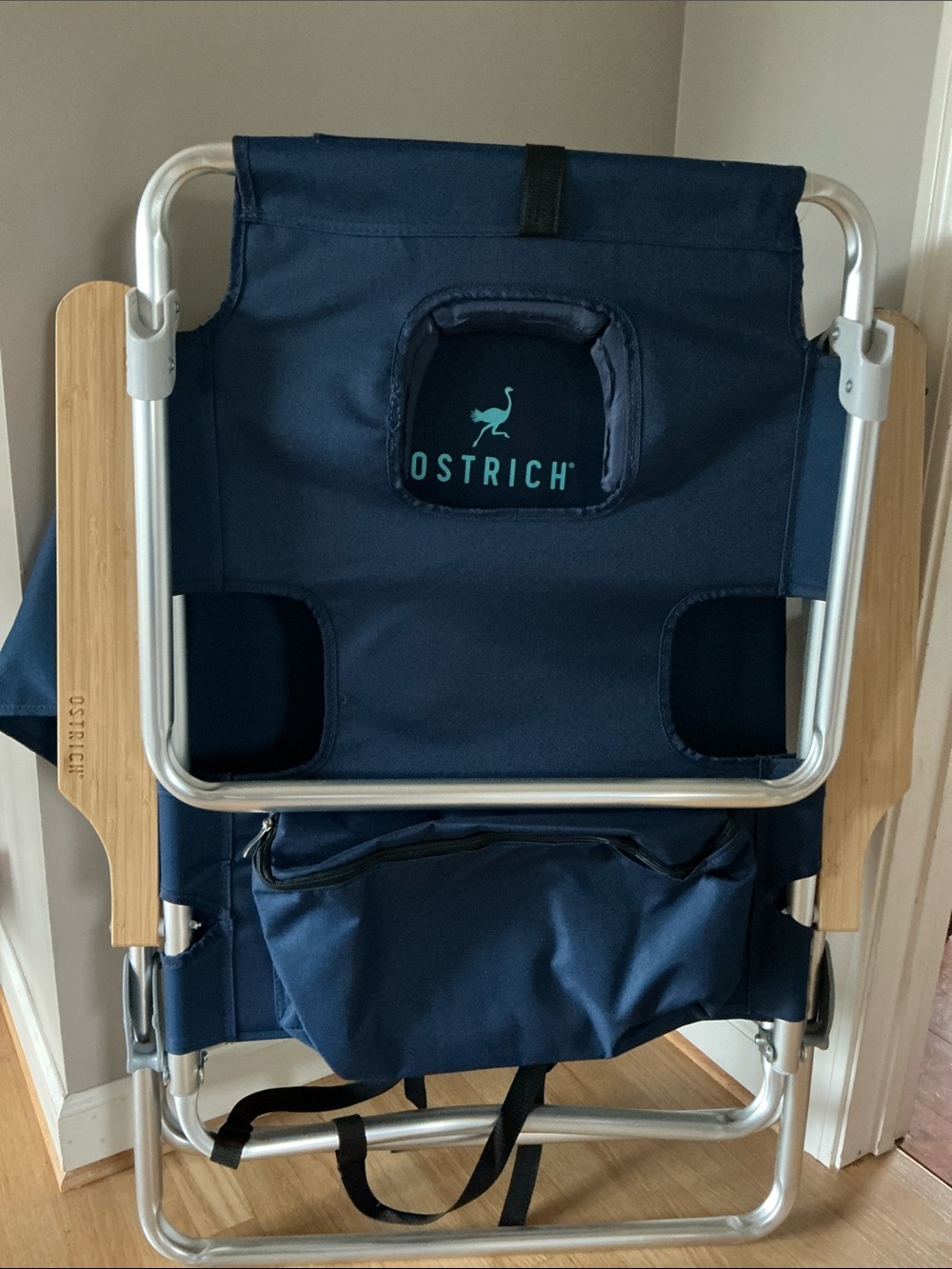 Navy Folding Beach Chair - Picture 2 of 4